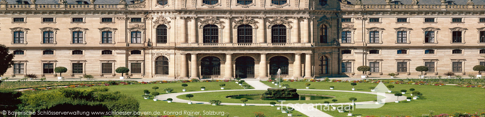 Garden façade of the Würzburg Residenz, leading into the Court Gardens